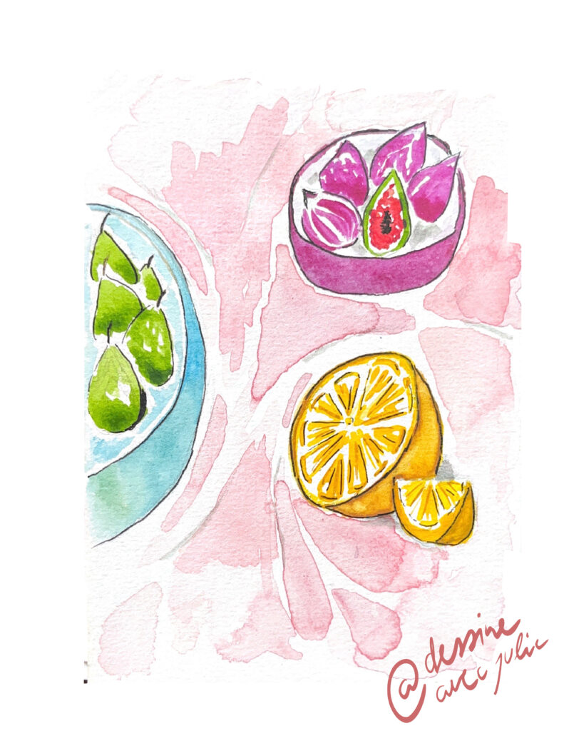Citrons, figues, poires