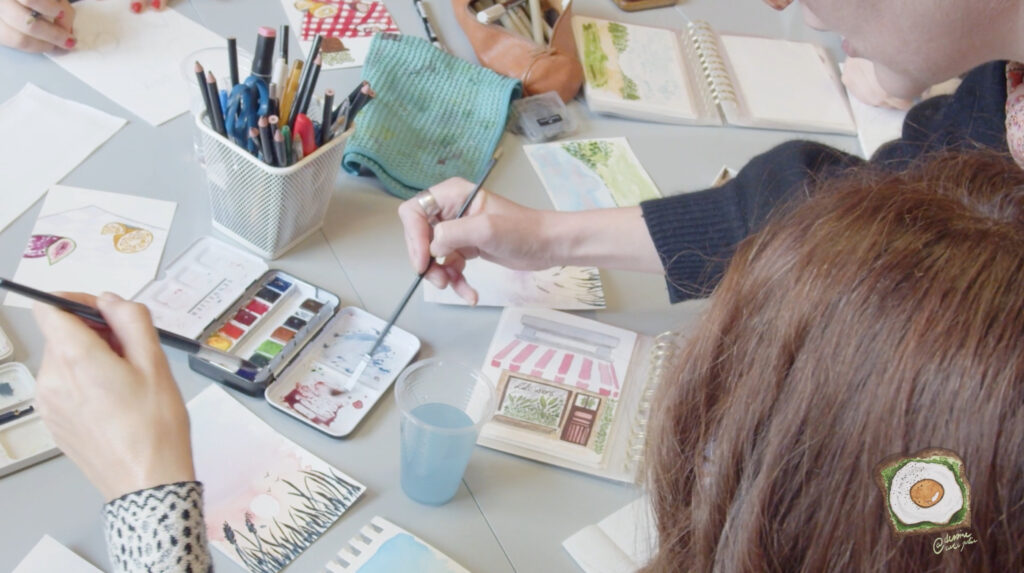 atelier d'aquarelle