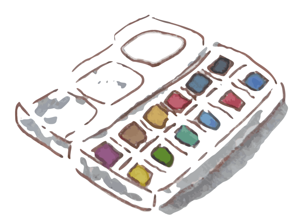 Palette d'aquarelle