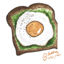 tartine avec oeuf et avocat